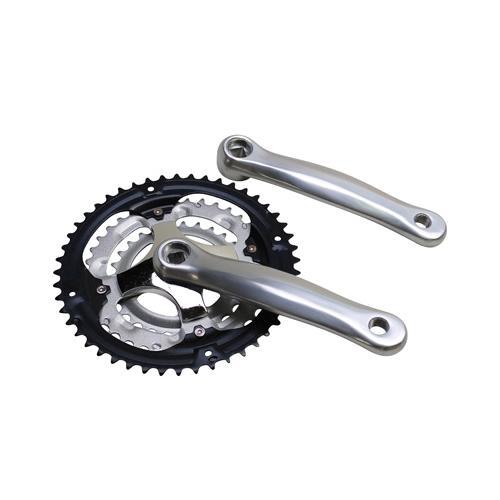 Pedalier vtt alu argent - 7/8v.,
