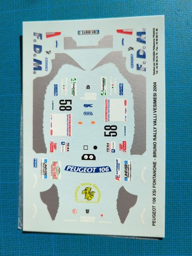 Decals peugeot 106 - decals, 1/43