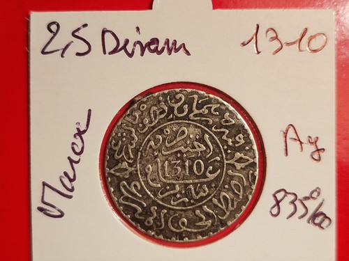 Maroc dirham 1310 - 1310, argent