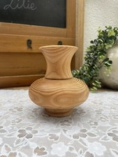 Vase en Bois  Tourné Vintage