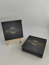 Lot de 6 dessous de verre en ardoise Martini – Style bar vintage | Cadeau