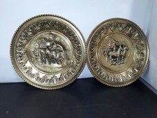 2 Stamped Metal Decrotive Hanging Wall Plates