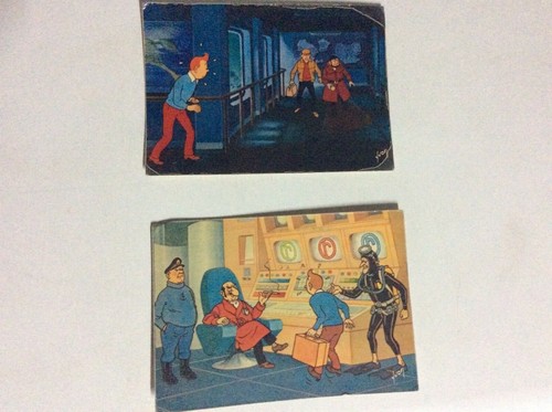 Tintin cartes postales lac - tintin, et