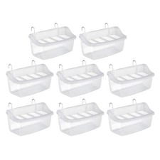  Lot de 10 mangeoires à oiseaux pour cage - Mangeoire en plastique suspendue