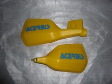 protèges mains vintage gauche et droit ACERBIS jaunes et bleus