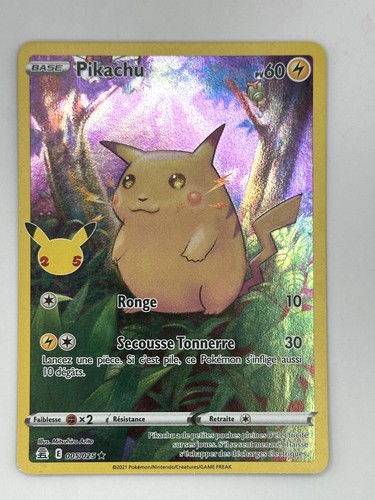Carte pokémon pikachu full - carte,