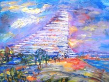 SOURDILLON Berthe "MARINA A CAGNES SUR MER (06) " Huile expressionniste s/ toile