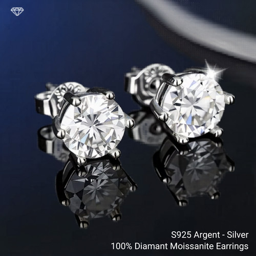 Boucles oreilles diamant - d'oreilles,