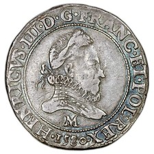Coin France - Henri III - Franc au col fraisé - 1580 M Toulouse