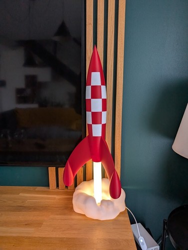 Fusée tintin avec nuage - fusée,