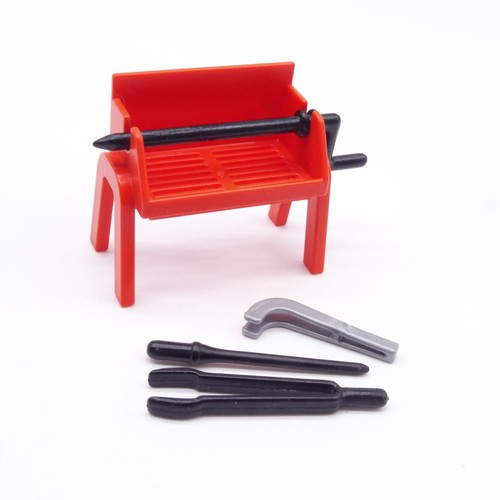 9121 playmobil barbecue - barbecue, rouge