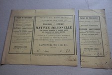 BILLET entrée 1883  TROCADERO  Artistes   COMEDIE FRANCAISE OPERA   Palais Royal