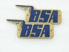 BSA A7 B31 M21 C11 Essence / Réservoir à Carburant Laiton/Bleu Badges (Paire)