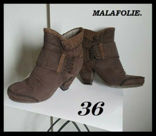 Bottines à talon marron, beige marque Malafolie Pointure 36