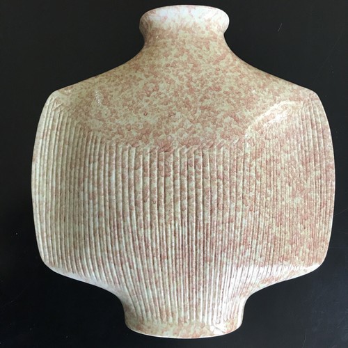 Grand vase plat raie - "vase,