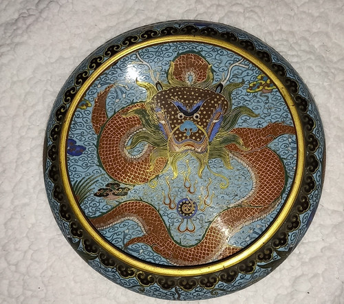 Superbe cloisonne coupe - cloisonne,