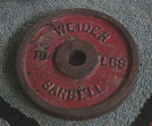 Vtg old weider weight barbell - vtg,