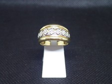 Bague jonc  en or jaune 750/ème de 5.05g, diamant  / Bijoux d'occasion