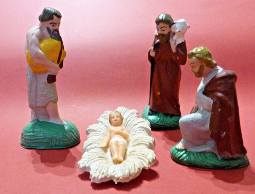 Lot santons en plastique - santons,