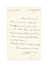 Philippe PÉTAIN / Lettre