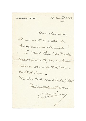 Philippe pétain lettre - philippe, /