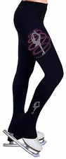 Ice Figure Skating Dress Practice Pants Trousers Leggings w/Rhinestone R255