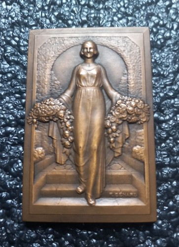 Médaille plaque bronze - médaille,