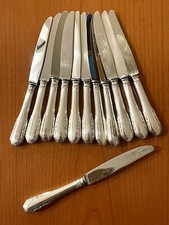 12 Couteaux SFAM Entremet Modèle Prenez Moi En Métal Argenté 21,8cm