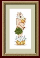 Counted Cross Stitch Kit ,, Russian sauna ,, size 4,7”x9,85”. 12x25 cm