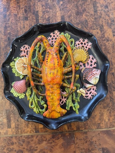 Assiette barbotine trompé - barbotine,