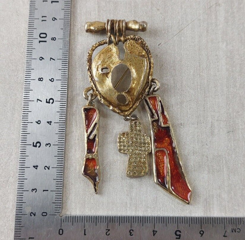 Belle broche décor strass - , et