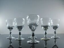 ART DECO 6 VERRES A DIGESTIF EN VERRE SOUFFLE TAILLE  CATALOGUE 1906 BACCARAT