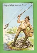 CARRIERE carte postale Humour  PÊCHE  pêcheur