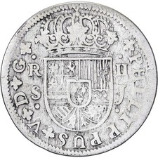 Espagne, Philippe V, 2 Reales, 1724, Séville, Argent, TB