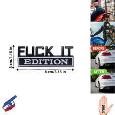 Sticker Emblème 3D FUCK-IT