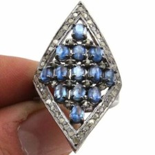 Ancien Diamant Pavé Saphir