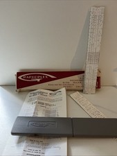 Ancienne Règle À Calcul Raphoplex 640 + Étui en Cuir + Notice