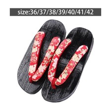 2x Sabots japonais en bois Geta pour costume dortoir été extérieur et