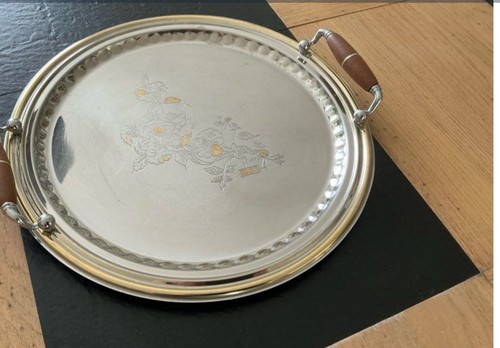 Plat décoratif vintage - , signé
