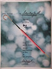 PUBLICITÉ DE PRESSE 1962 PARAPLUIE SAUVAGNAT EN LILION - AURILLAC - ADVERTISING
