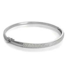 Bracelet Jonc en Or Blanc 9