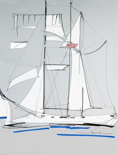 Tableau peinture bateau - tableau,, le