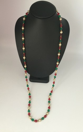 Collier long perles - long/, annees