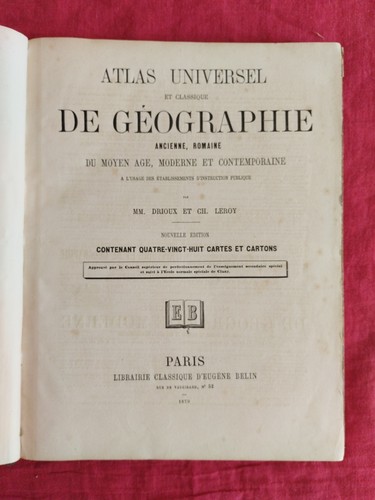Atlas universel classique - atlas, et