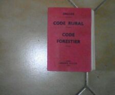 DALLOZ. Code rural. Code forestier. 1972.