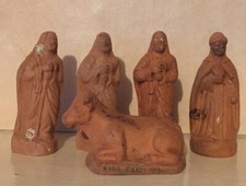 Lot de 5 anciens santons Fina Carbonel