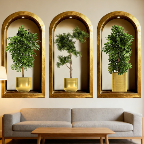 Autocollant mural plante - 3d,