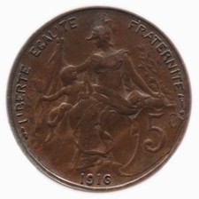 5 CENTIMES 1916 FRANCE -