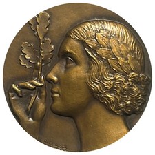 Médaille bronze " Femme à la