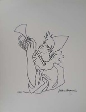 Jean MARAIS : Le Clown musicien, Lithographie signée